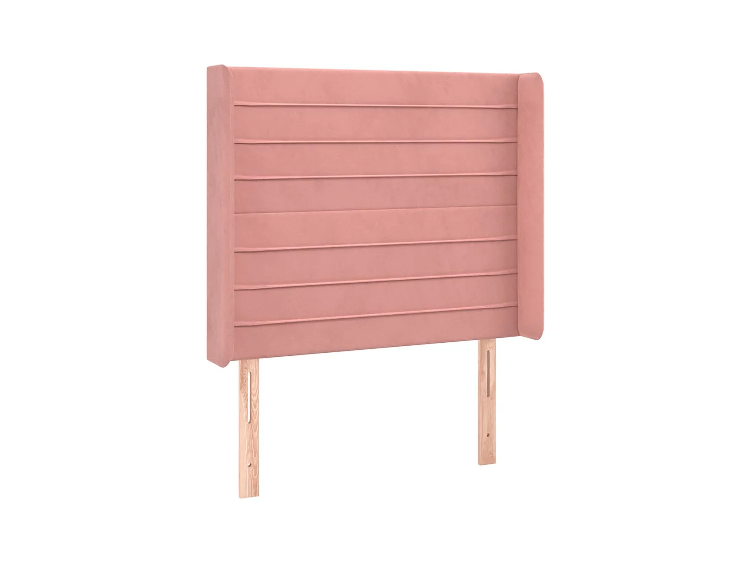 Tête de Lit | Panneau de tête pour lit Moderne à LED Rose 103x16x118/128 cm Velours