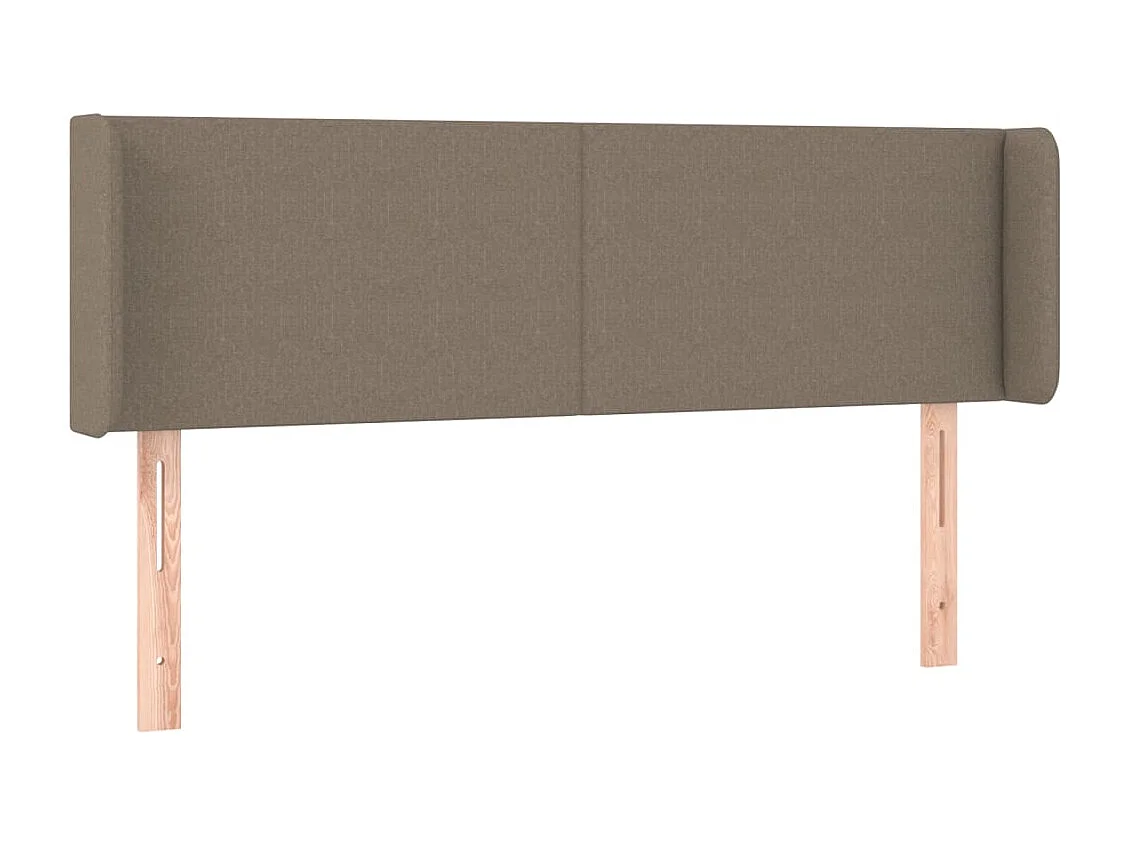 Mueble cabecero | Cabezal de cama | Cabecero de tela gris taupe 147x16x78/88 cm