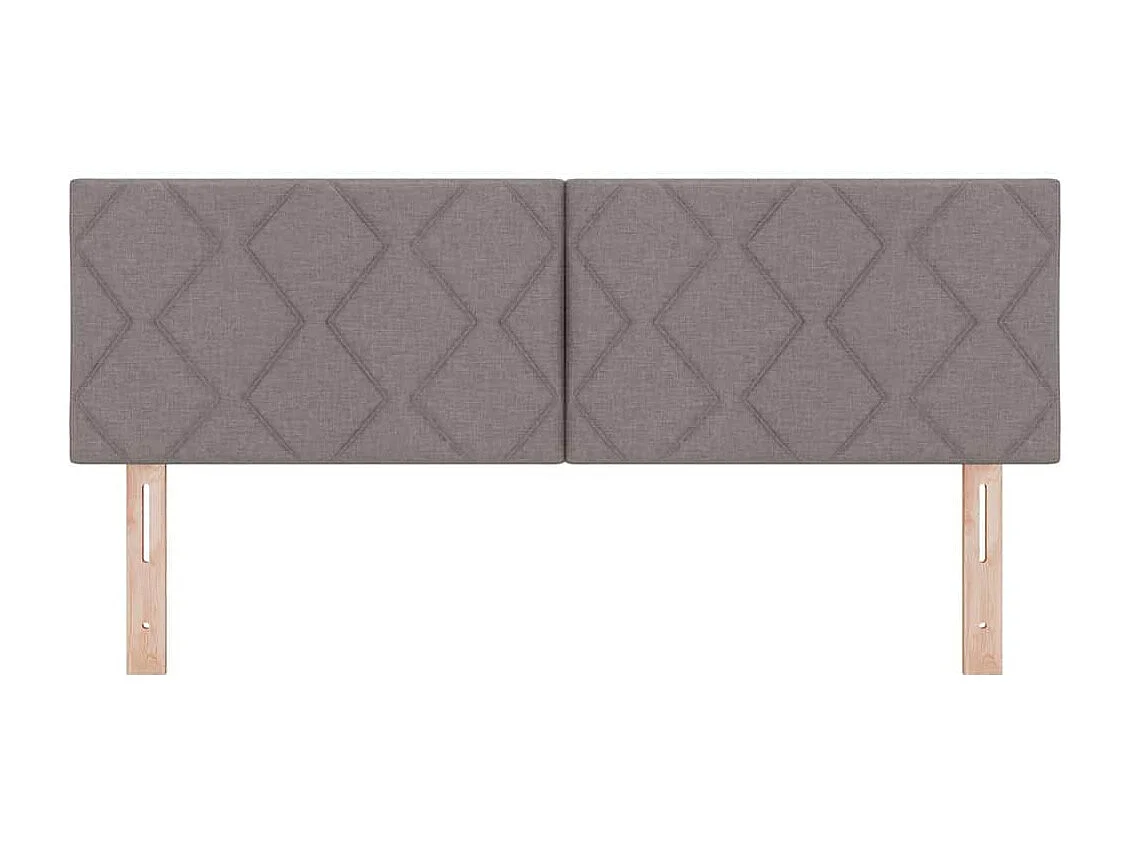Tête de Lit | Panneau de tête pour lit Moderne avec des lumières à LED Réglable Taupe 160 cm tissu