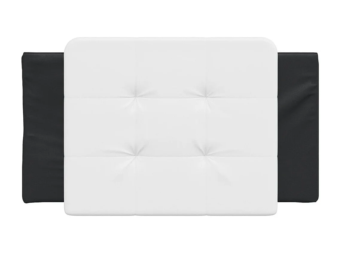 Tête de lit | Coussin de tête de lit | Tête de lit décoratif noir et blanc 80 cm similicuir