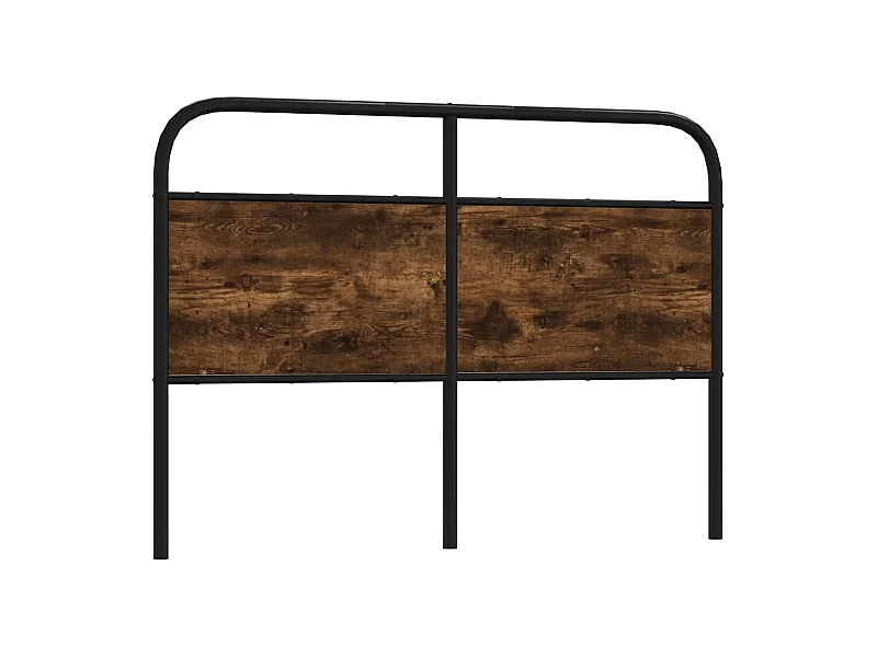 Mueble cabecero | Cabezal de cama | Cabecero de acero y madera de ingeniería roble ahumado 120 cm