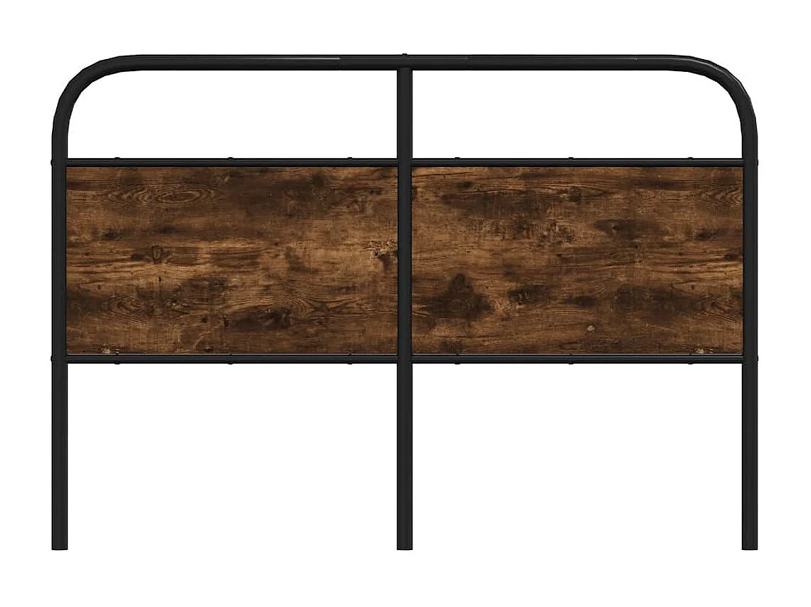 Tête de Lit | Panneau de tête pour lit Moderne chêne fumé 120 cm acier et bois d'ingénierie