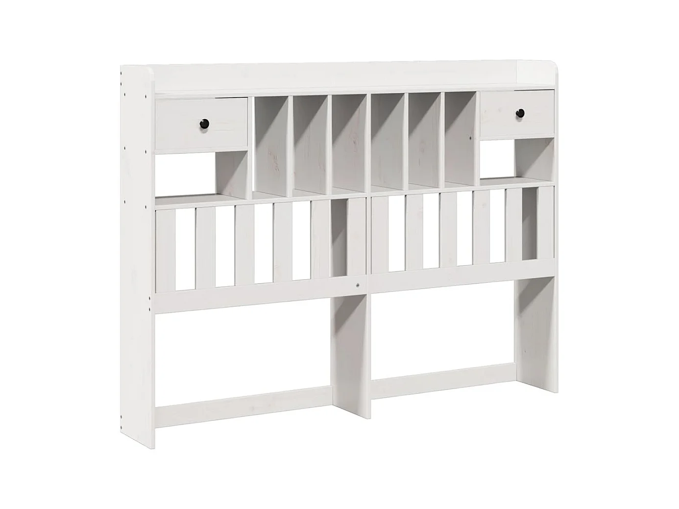 Cabecero de Cama | Cabezal de cama | Mueble de cabecero almacenaje madera maciza pino blanco 150 cm