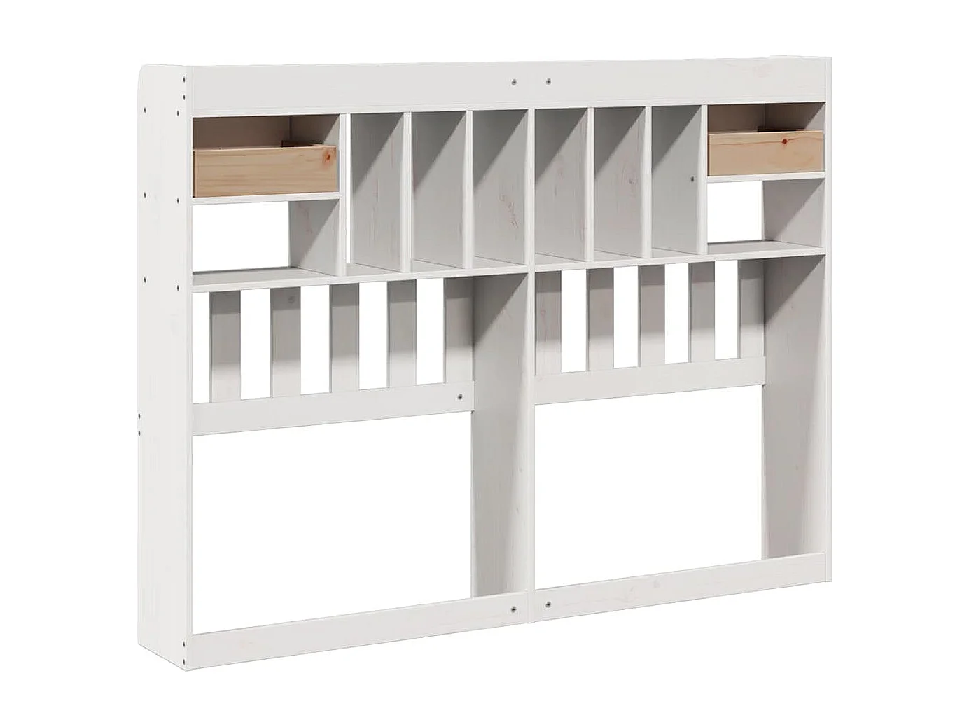 Tête de Lit | Panneau de tête pour lit Moderne avec rangement blanc 150 cm bois massif de pin