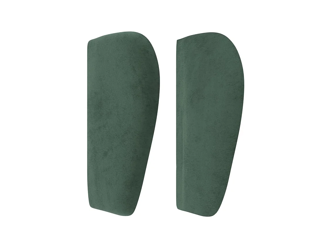 Mueble cabecero | Cabezal de cama | Cabecero de terciopelo verde oscuro 163x23x78/88 cm