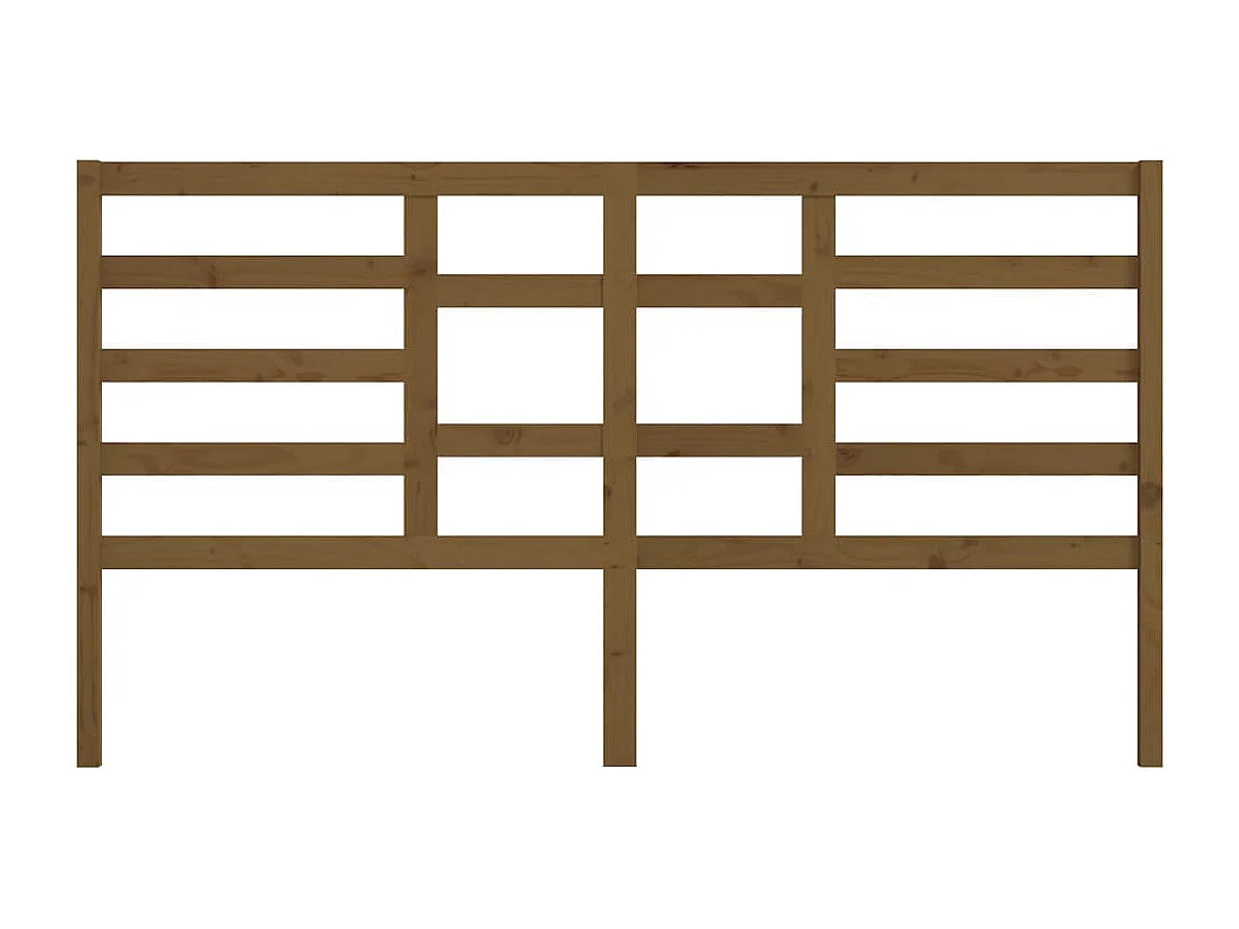 Tête de Lit | Panneau de tête pour lit Moderne Marron miel 206x4x104 cm Bois massif de pin