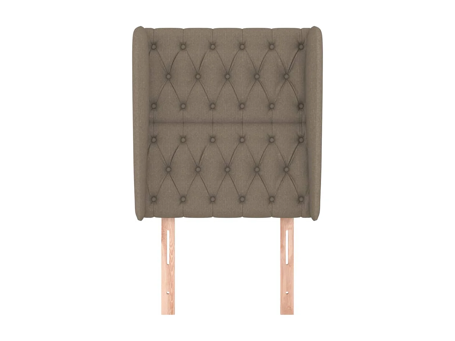 Tête de Lit | Panneau de tête pour lit Moderne avec oreilles Taupe 83x23x118/128 cm Tissu