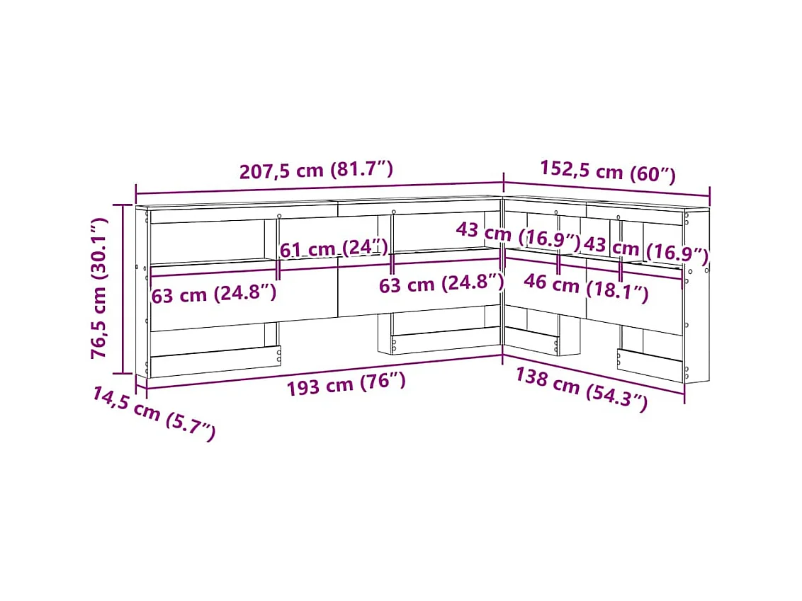 Mueble cabecero con almacenamiento | Cabecera de almacenamiento Blanco 135 cm Madera contrachapada