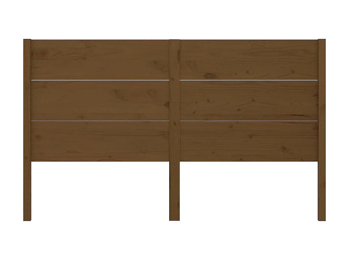 Tête de Lit | Panneau de tête pour lit Moderne Marron miel 126x4x100 cm Bois massif de pin