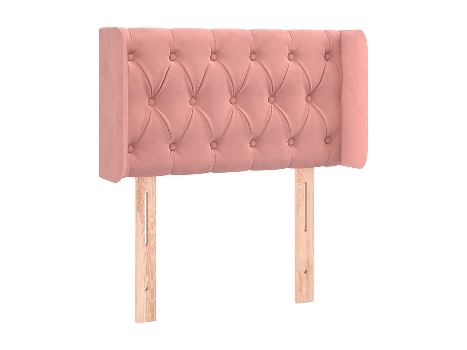 Hoofdbord | Hoofdeinde LED 83x16x78/88 cm fluweel roze