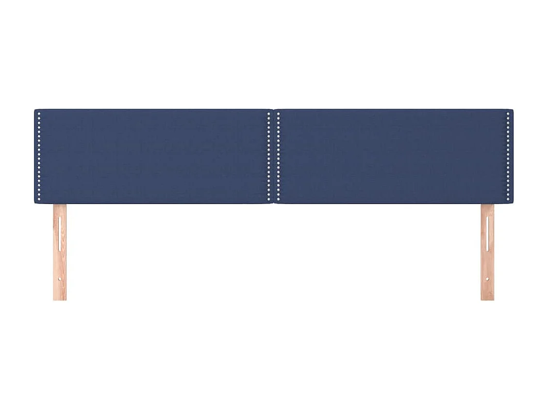 Cabeceros | Cabezal de cama | Mueble de cabecero 2 unidades de tela azul 100x5x78/88 cm