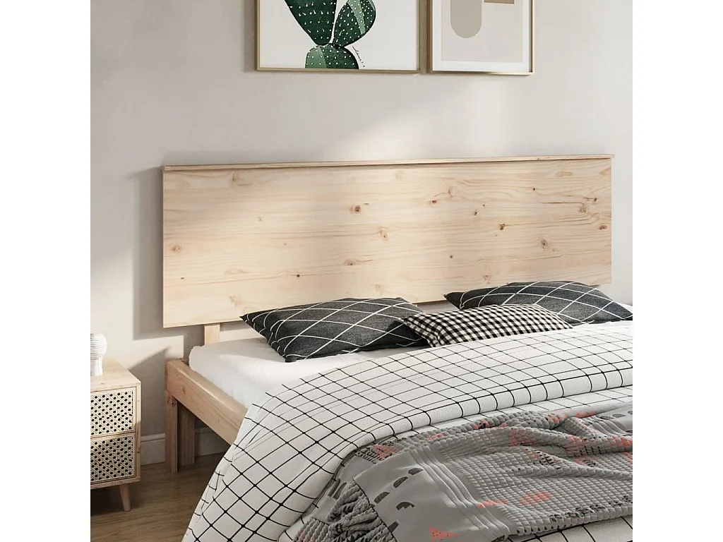 Tête de Lit | Panneau de tête pour lit Moderne 204x6x82,5 cm Bois massif de pin