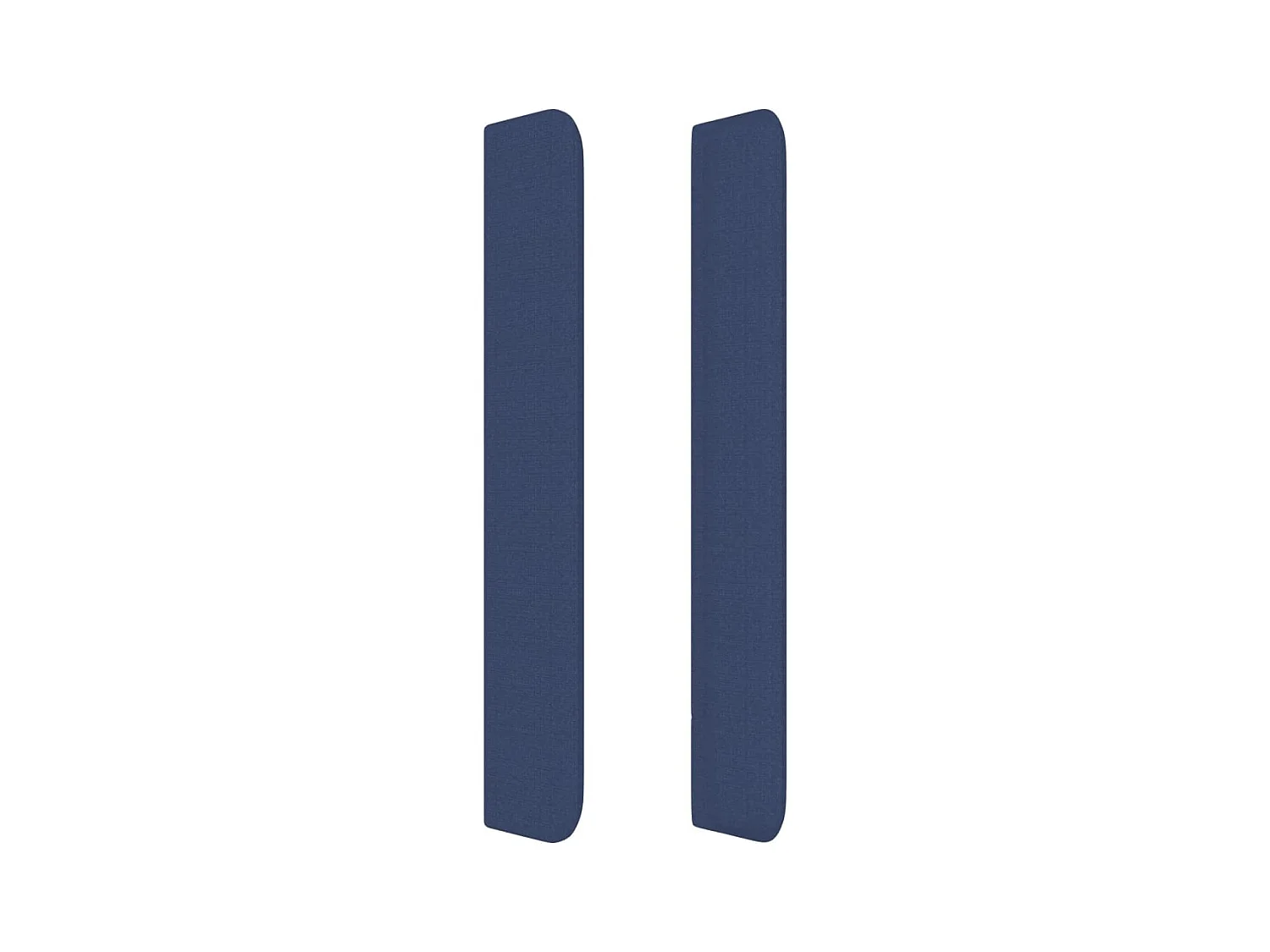 Tête de Lit | Panneau de tête pour lit Moderne avec oreilles Bleu 203x16x118/128 cm Tissu