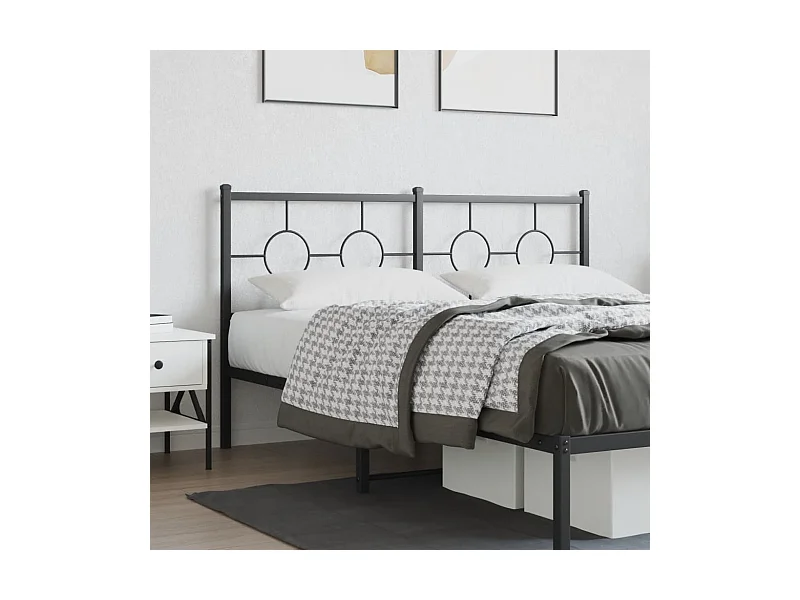 Mueble cabecero | Cabezal de cama | Cabecero de metal negro 160 cm