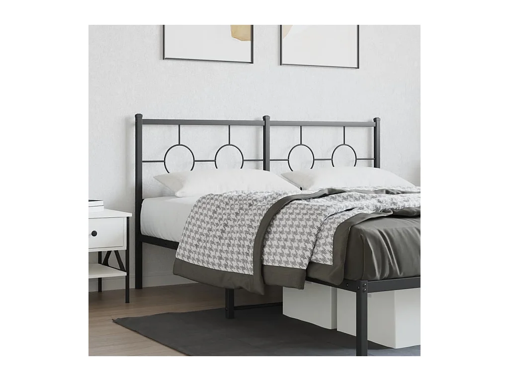 Mueble cabecero | Cabezal de cama | Cabecero de metal negro 160 cm
