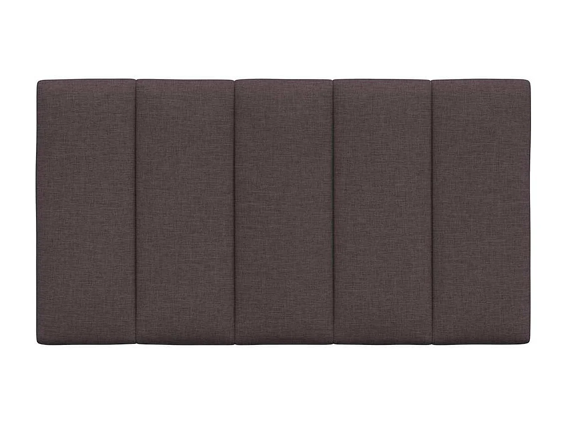 Cabecero de Cama | Cabezal de cama | Mueble de cabecero acolchado Hanko tela marrón oscuro 90 cm