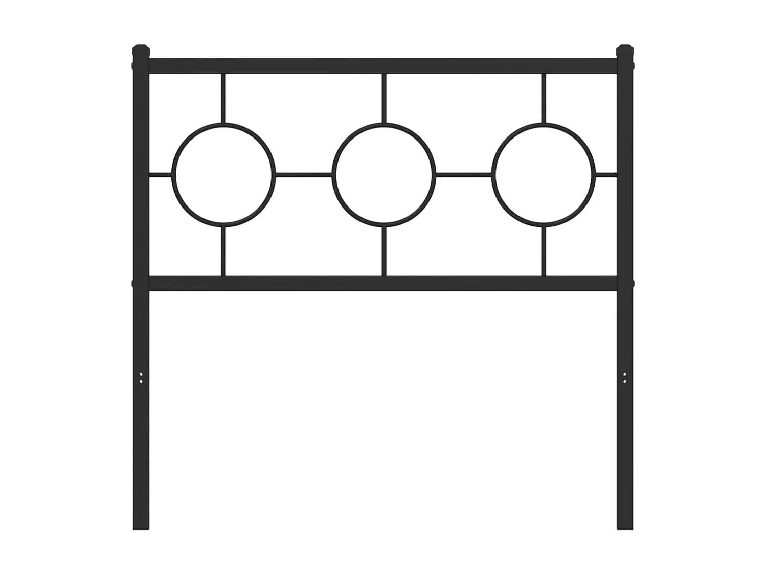 Mueble cabecero | Cabezal de cama | Cabecero de metal negro 90 cm