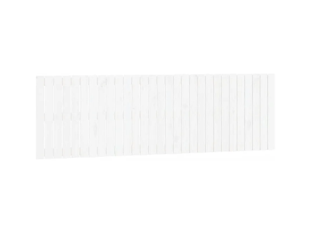 Cabecero de Cama | Cabezal de cama | Mueble de cabecero de pared madera maciza pino blanco 185x3x60 cm