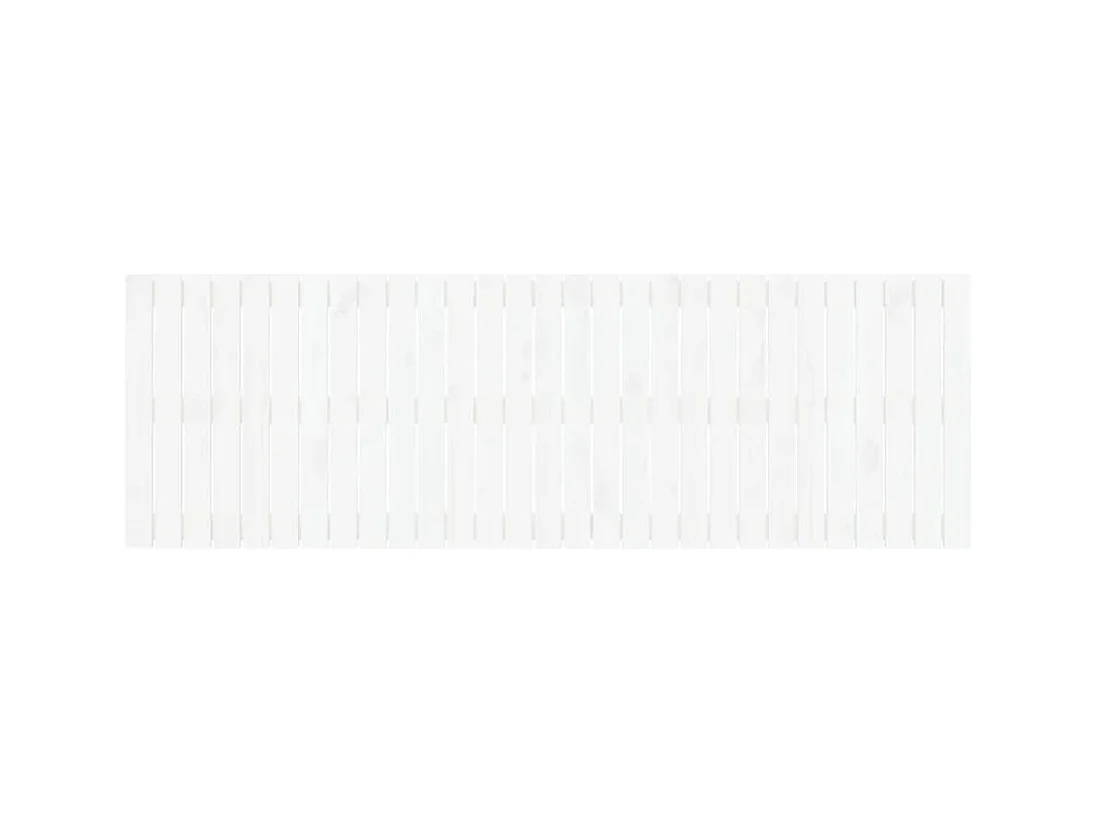 Cabecero de Cama | Cabezal de cama | Mueble de cabecero de pared madera maciza pino blanco 185x3x60 cm