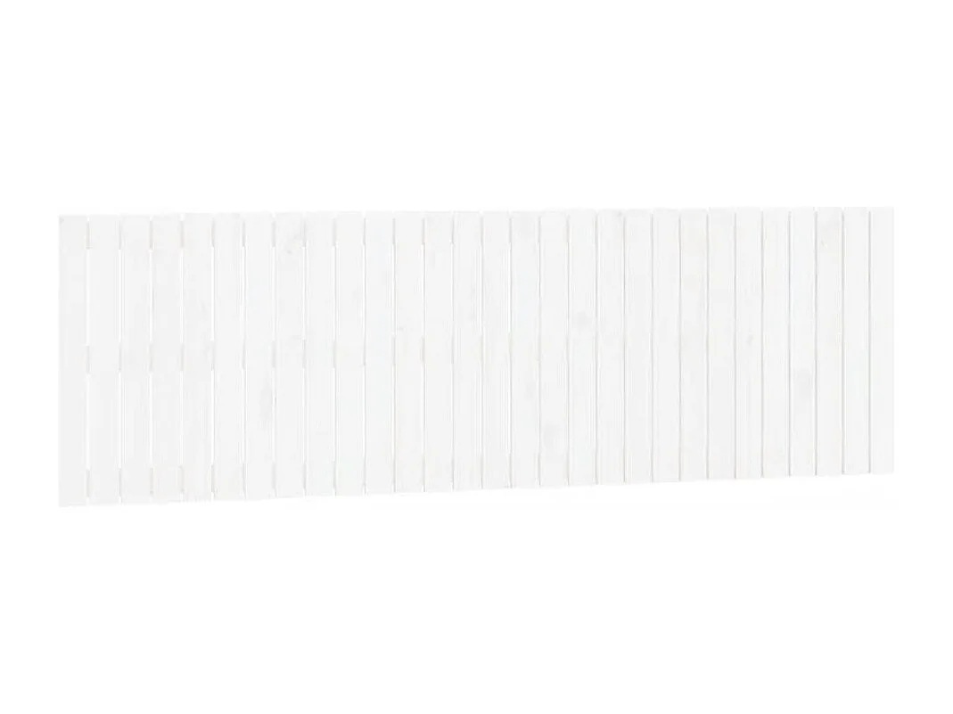 Tête de lit murale | Panneau de tête pour lit Moderne  Blanc 185x3x60 cm Bois massif de pin