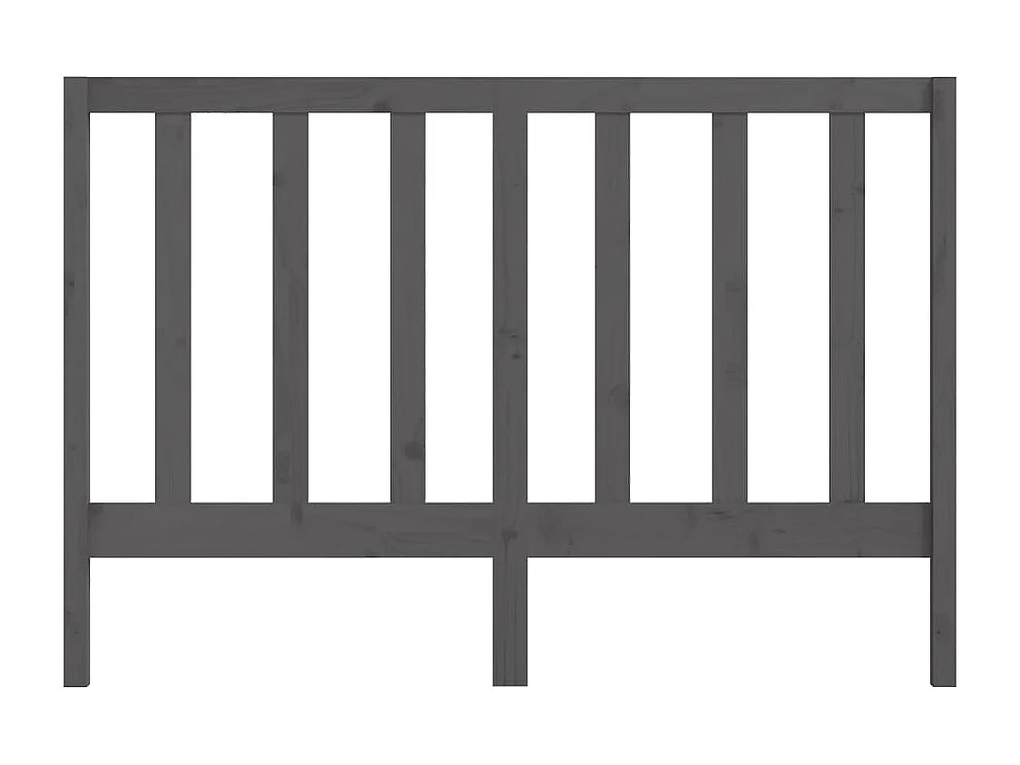 Cabecero de Cama | Cabezal de cama | Mueble de cabecero madera maciza de pino gris 166x4x100 cm