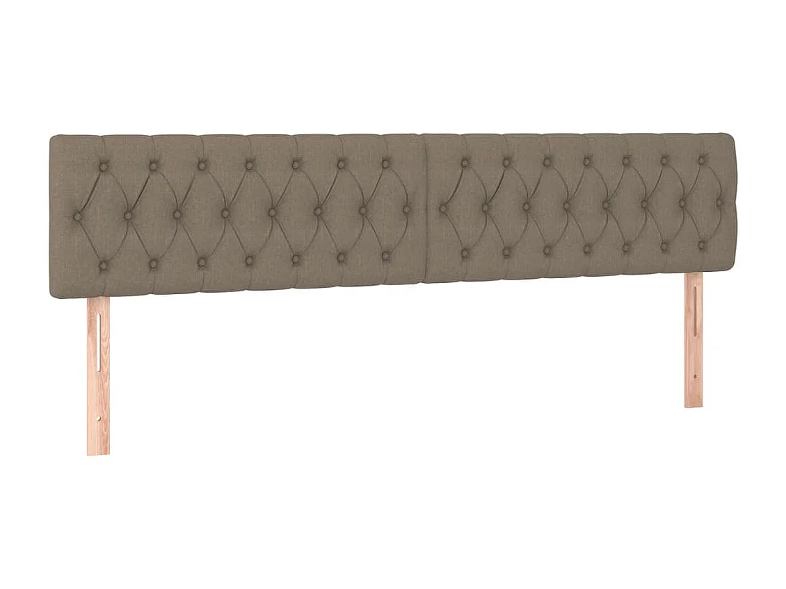 Tête de Lit | Panneau de tête pour lit Moderne à LED Taupe 180x7x78/88 cm Tissu