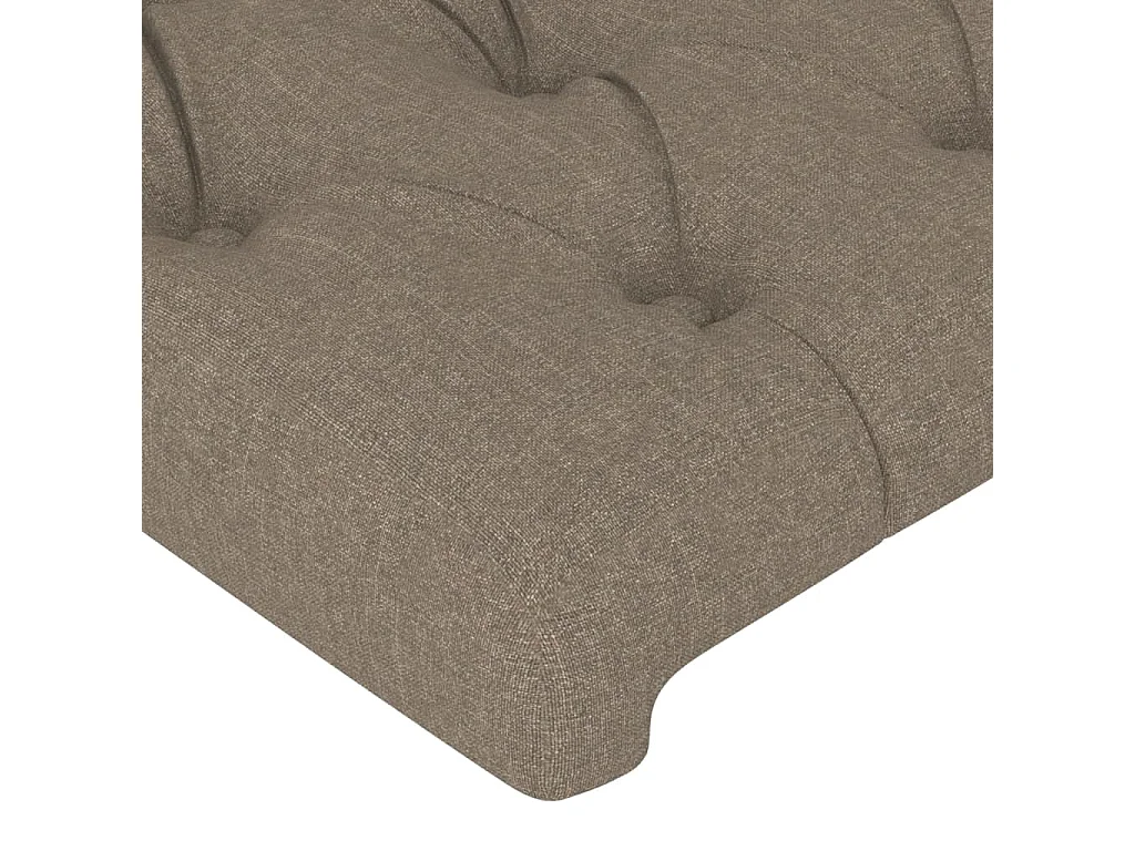 Hoofdbord | Hoofdeinde LED 180x7x78/88 cm stof taupe