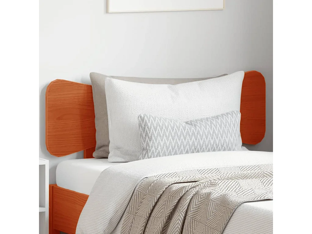 Tête de Lit | Panneau de tête pour lit Moderne cire marron 90 cm bois massif de pin