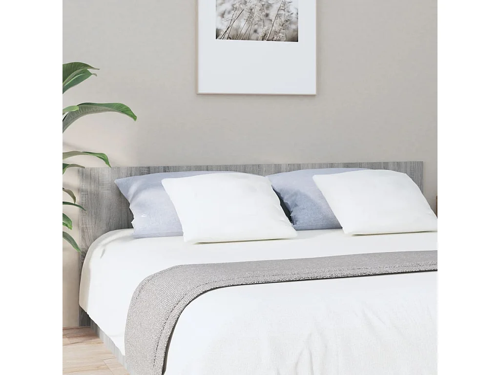 Tête de Lit | Panneau de tête pour lit Moderne Sonoma gris 200x1,5x80 cm Bois d'ingénierie
