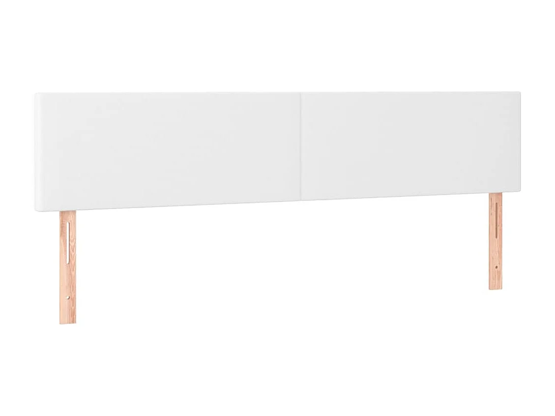 Tête de Lit | Panneau de tête pour lit Moderne à LED Blanc 180x5x78/88 cm Similicuir