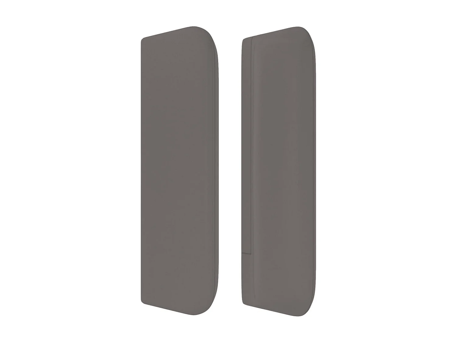 Mueble cabecero | Cabezal de cama | Cabecero de cuero sintético gris 183x16x78/88 cm