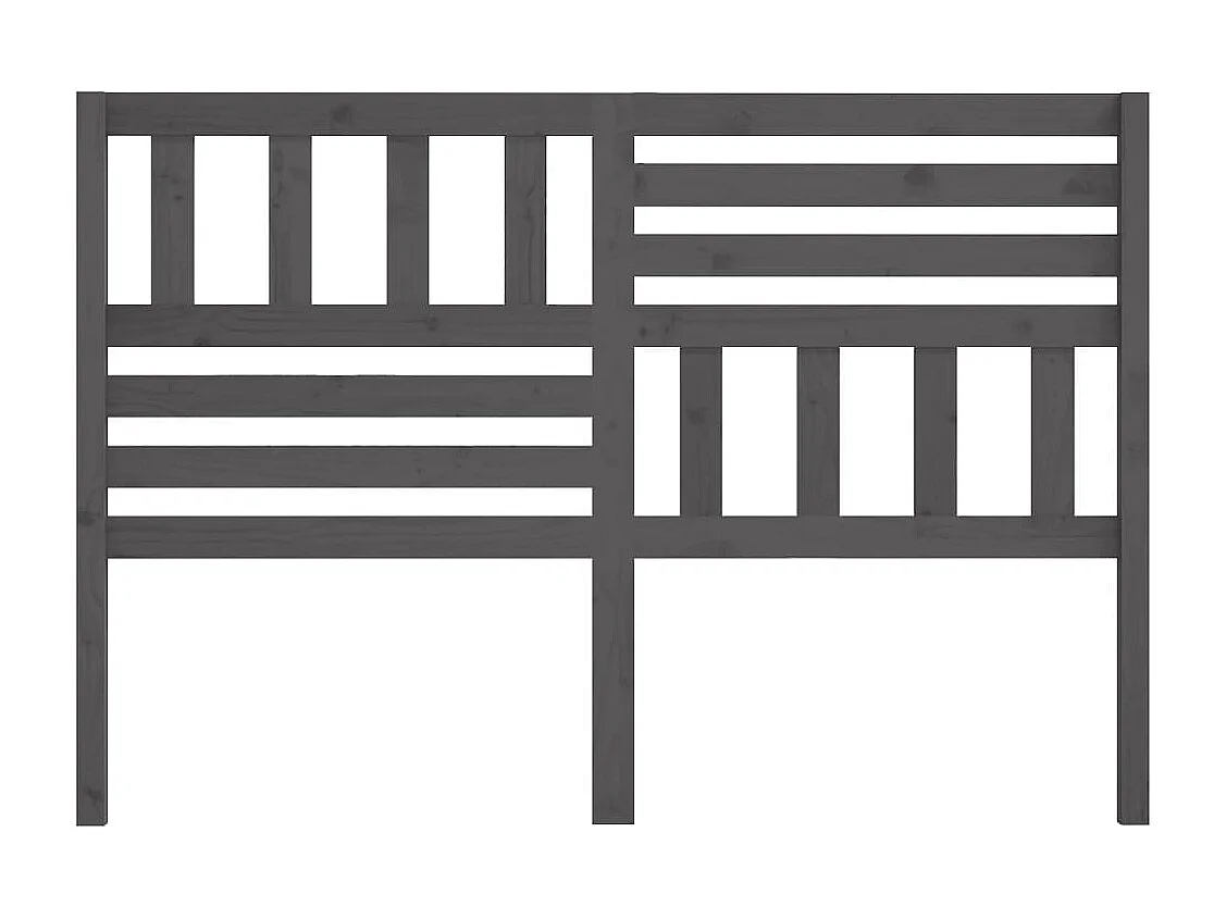 Tête de Lit | Panneau de tête pour lit Moderne Gris 141x4x100 cm Bois massif de pin