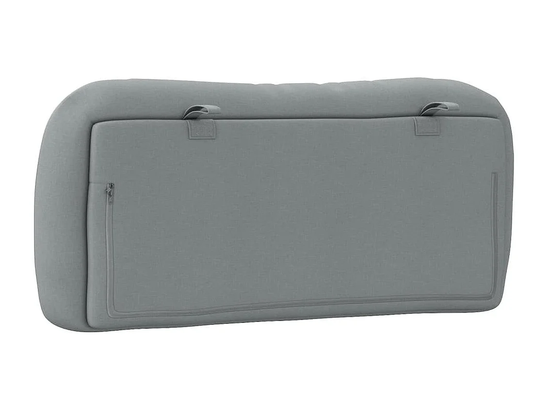 Cabecero de Cama | Cabezal de cama | Mueble de cabecero acolchado Hvar tela gris claro 90 cm
