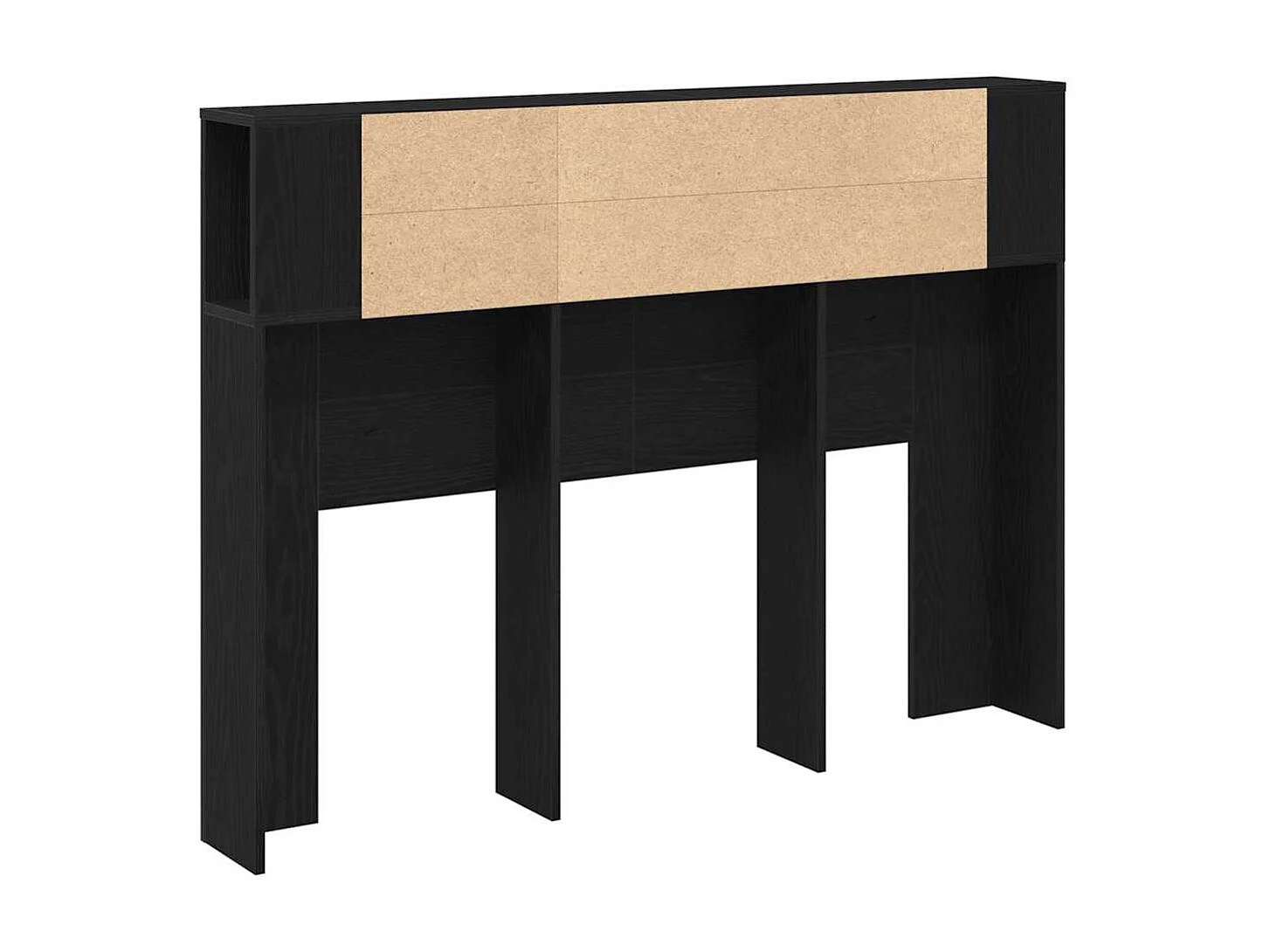 Mueble cabecero | Cabezal de cama | Cabecero de armario Roble negro 140 x 19 x 104.5 cm