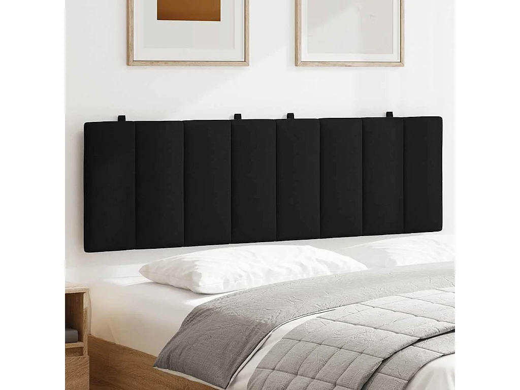 Tête de lit | Coussin de tête de lit | Tête de lit décoratif noir 160 cm tissu