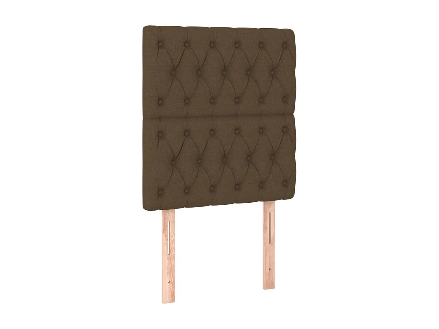 Tête de Lit | Panneau de tête pour lit Moderne à LED Marron foncé 80x7x118/128 cm Tissu