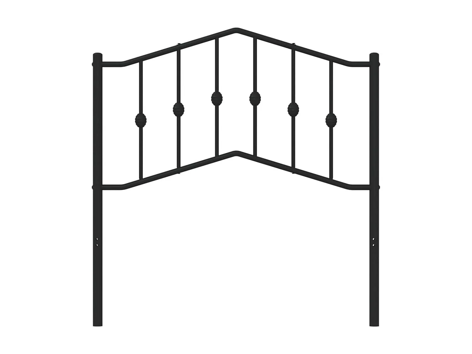 Mueble cabecero | Cabezal de cama | Cabecero de metal negro 90 cm