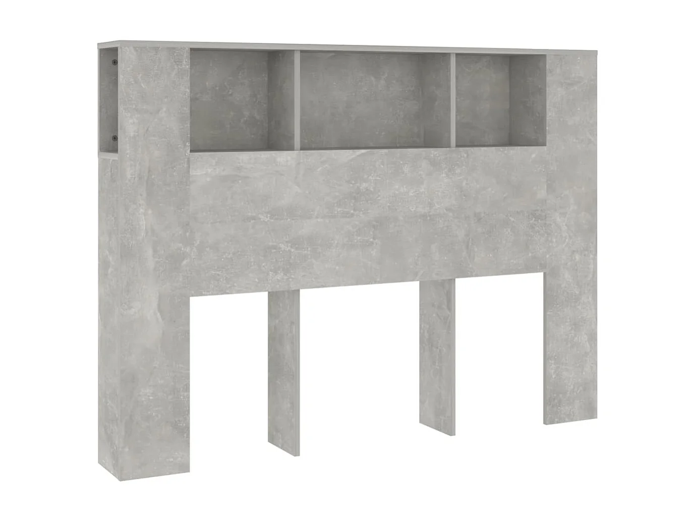 Tête de Lit avec rangement | Armoire de tête de lit Gris béton 140x18,5x104,5 cm