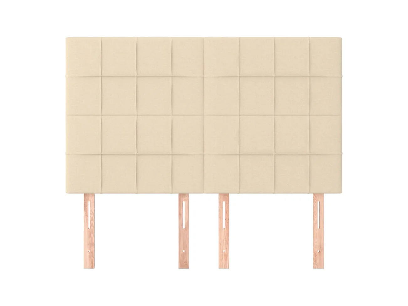 Cabeceros | Cabezal de cama | Mueble de cabecero 4 unidades tela color crema 72x5x78/88 cm