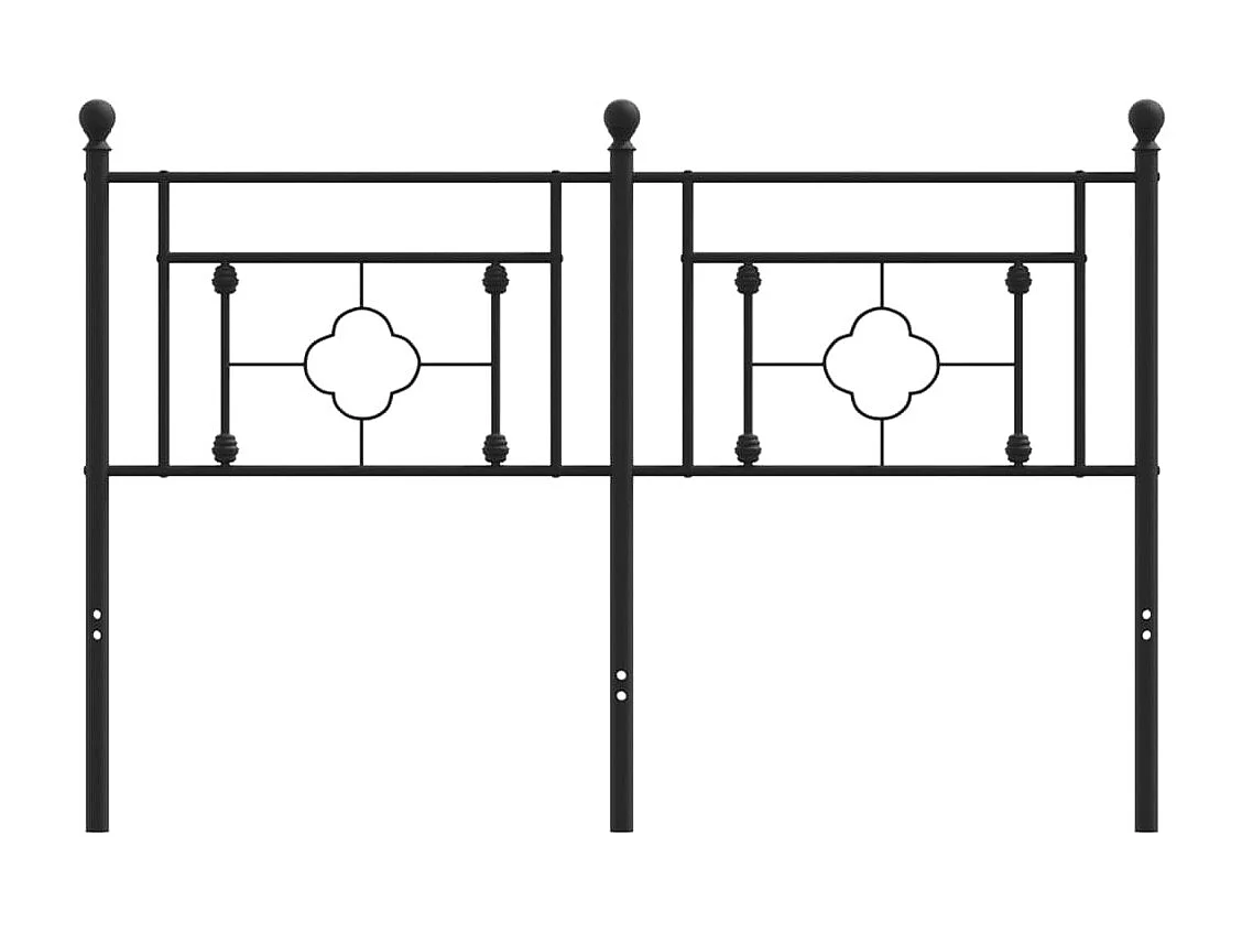Mueble cabecero | Cabezal de cama | Cabecero de metal negro 140 cm