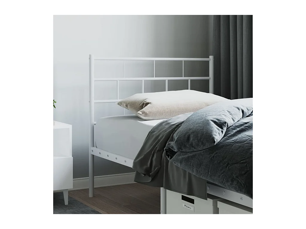 Mueble cabecero | Cabezal de cama | Cabecero de metal blanco 80 cm
