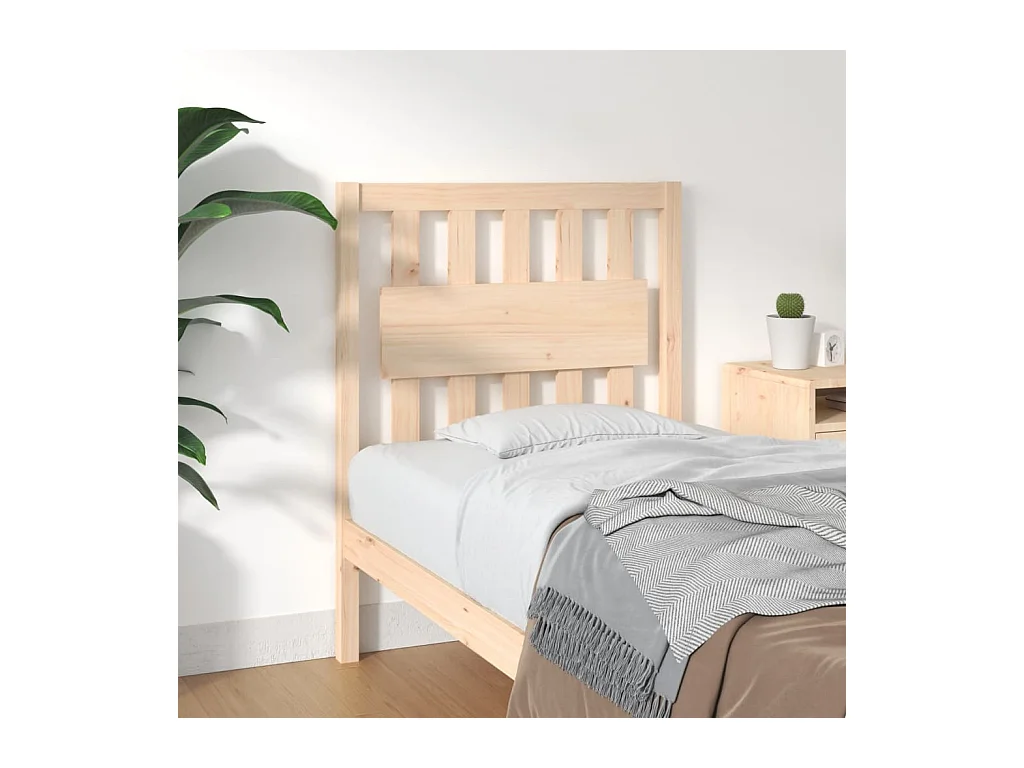 Cabecero de Cama | Cabezal de cama | Mueble de cabecero madera maciza de pino 80,5x4x100 cm