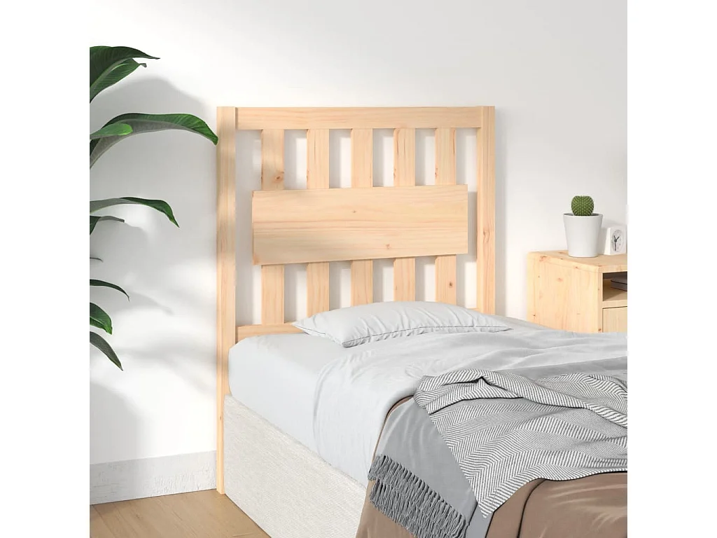 Tête de Lit | Panneau de tête pour lit Moderne 80,5x4x100 cm Bois massif de pin