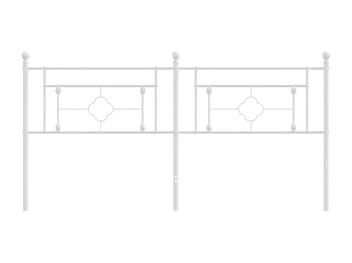Tête de Lit | Panneau de tête pour lit Moderne métal blanc 180 cm