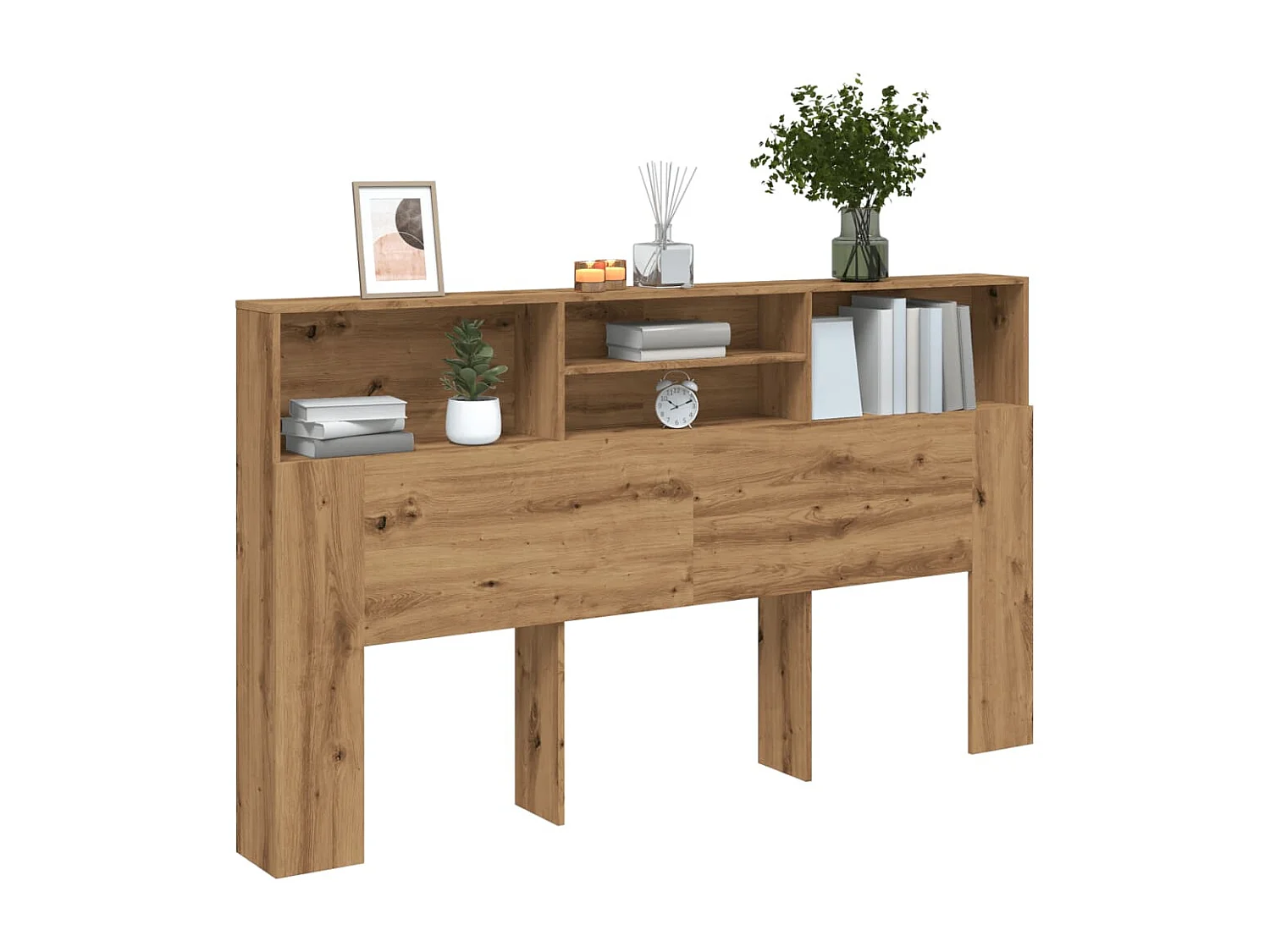 Cabecero de Cama | Cabezal de cama | Mueble de cabecero Artisan Oak 180x19x103,5 cm Madera de ingeniería