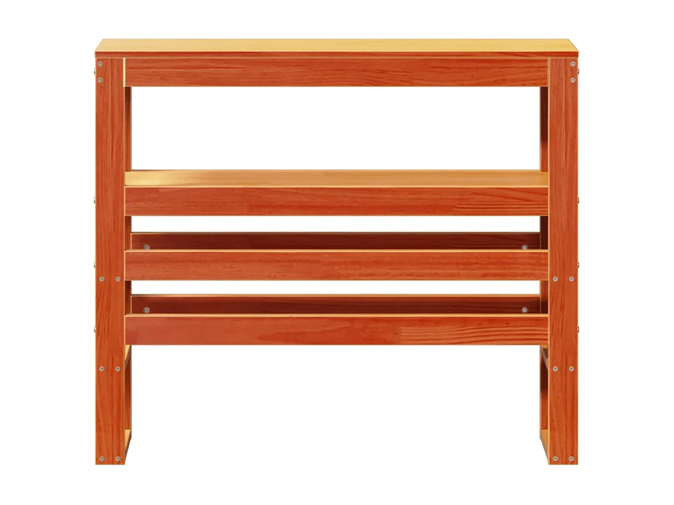 Tête de Lit | Panneau de tête pour lit Moderne avec étagères marron cire 90 cm bois massif de pin