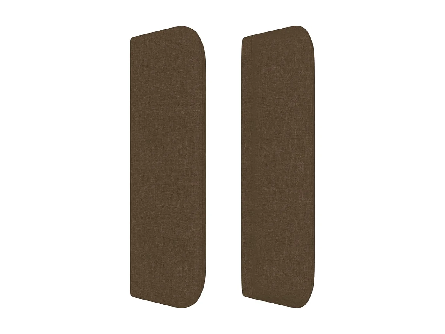 Tête de Lit | Panneau de tête pour lit Moderne avec oreilles Marron Foncé 163x16x78/88 cm Tissu