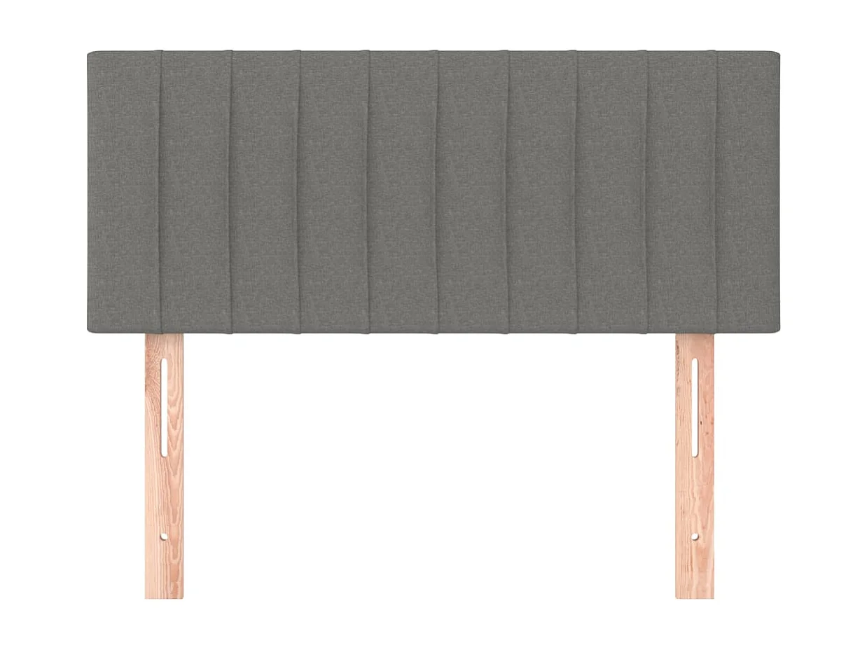 Mueble cabecero | Cabezal de cama | Cabecero de tela gris oscuro 90x5x78/88 cm