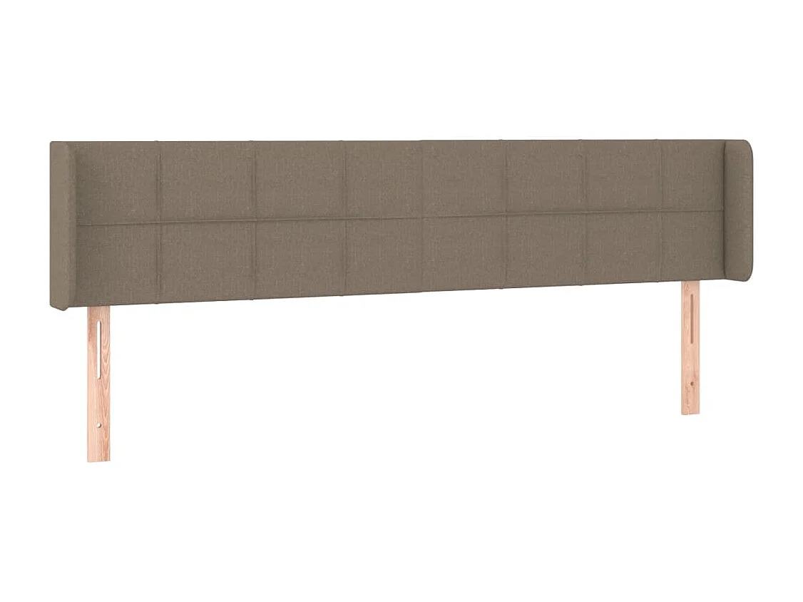 Hoofdbord | Hoofdeinde LED 183x16x78/88 cm stof taupe