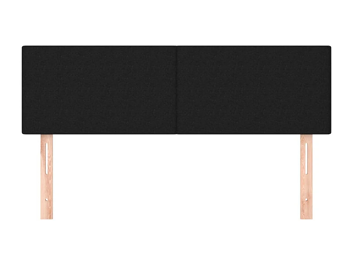 Têtes de lit | Panneaux de tête pour lit Moderne 2 pcs Noir 72x5x78/88 cm Tissu
